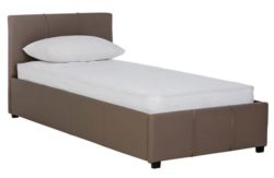 Hygena Hendry Single Side Opening Ottoman Bed Frame - Latte.